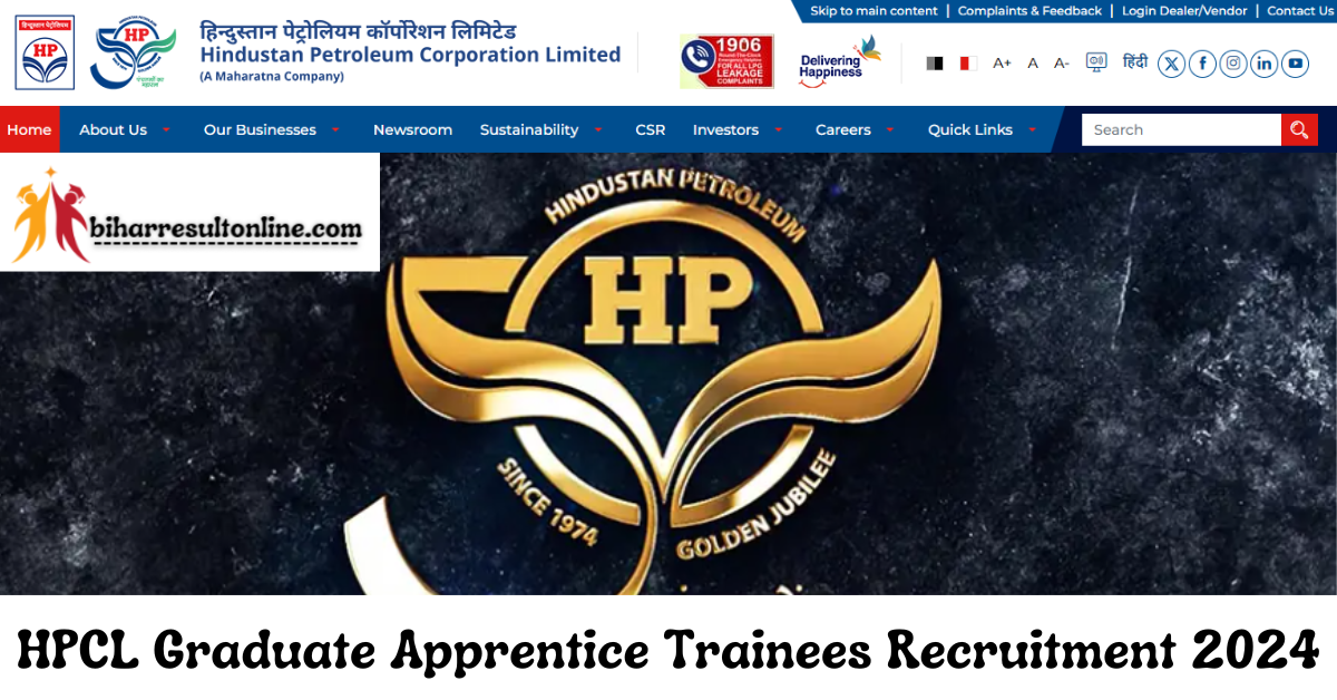 HPCL Graduate Apprentice Trainees Recruitment 2024 Online