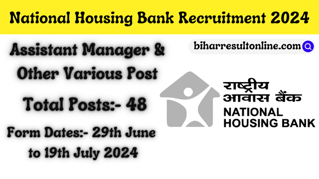 NHB Assistant Manager & Other Various Post Recruitment 2024 Official Notification