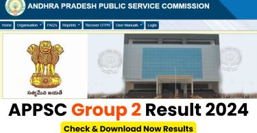 APPSC Group 2 Result 2024