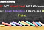 HPSC PGT Admit Card 2024