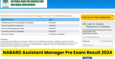 NABARD Assistant Manager Pre Exam Result 2024