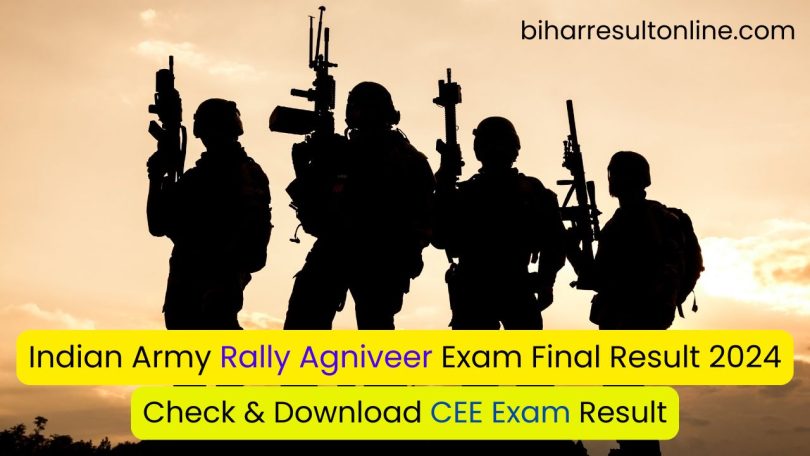 Indian Army Rally Agniveer Exam Final Result 2024