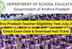 Andhra Pradesh TET Admit Card 2024