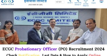 ECGC PO Recruitment 2024