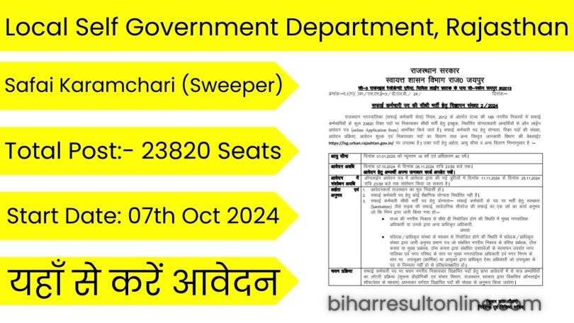 Rajasthan Safai Karamchari Bharti 2024