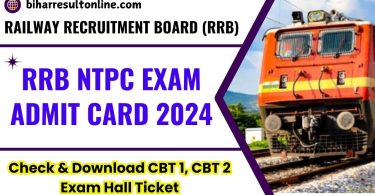 RRB NTPC Admit Card 2024