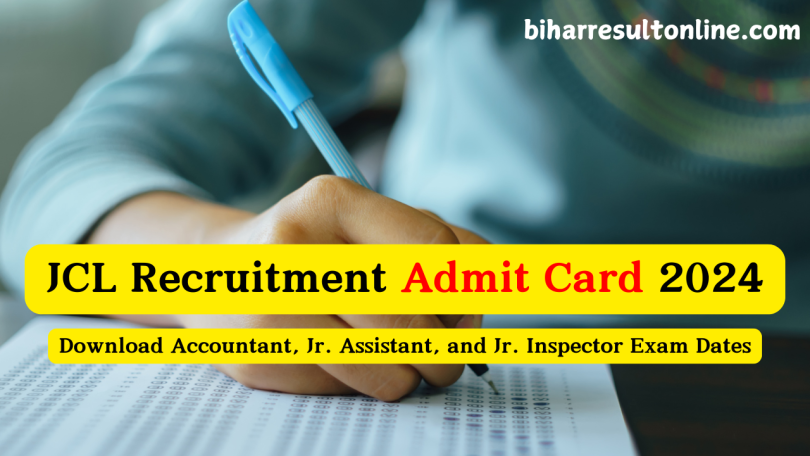 JCL Recruitment Admit Card 2024