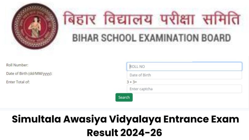 SAV Bihar Class 11 Result 2024