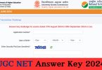 UGC NET Answer Key 2024