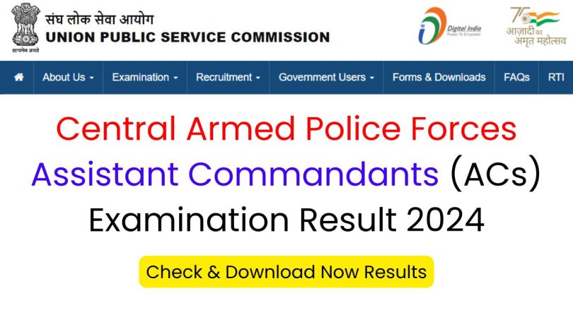 UPSC CAPF AC Result 2024