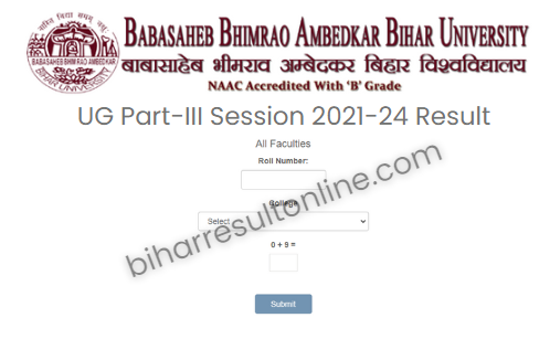 BRABU UG Part 3 Result 2024