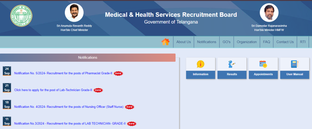 MHSRB Telangana Pharmacist Recruitment 2024