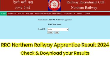 RRC NR Apprentice Recruitment Exam Result 2024