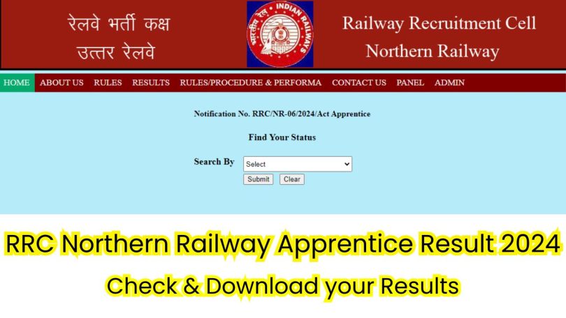 RRC NR Apprentice Recruitment Exam Result 2024