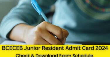 BCECEB Junior Resident Recruitment Admit Card 2024