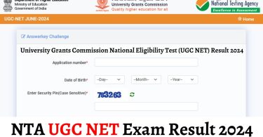 NTA UGC NET Exam Result 2024