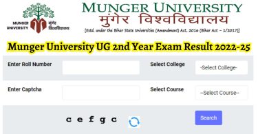 Munger University UG Part 2 Result 2022-25