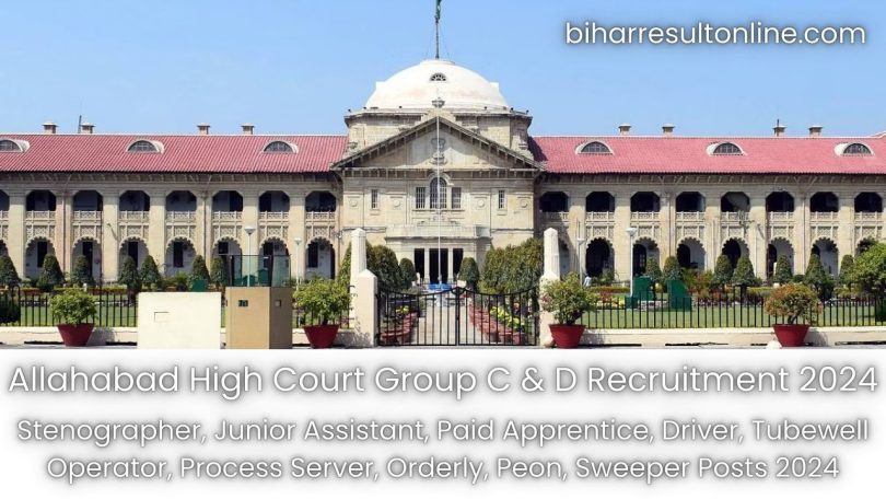 Allahabad High Court Group C & D Recruitment 2024