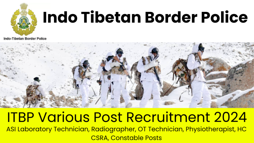 ITBP Various Posts Recruitment 2024