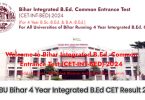 BRABU Bihar 4 Year Integrated B.Ed CET Result 2024