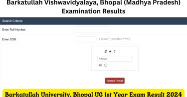 Barkatullah University 1st Year Result 2024