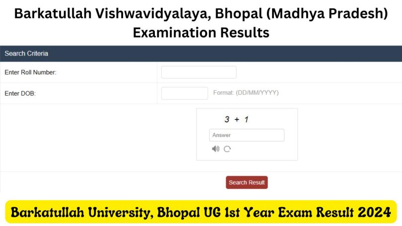 Barkatullah University 1st Year Result 2024