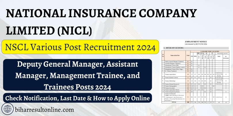 National Seed Corporation Recruitment 2024