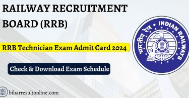 RRB Technician Exam Admit Card 2024