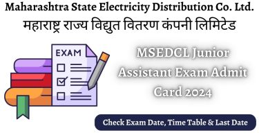 MSEDCL Junior Assistant Admit Card 2024