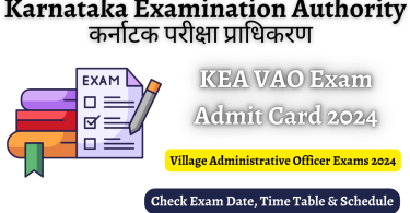 KEA VAO Exam Admit Card 2024