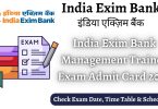 Exim Bank Admit Card 2024