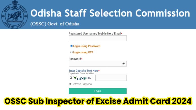 OSSC Sub Inspector of Excise Admit Card 2024