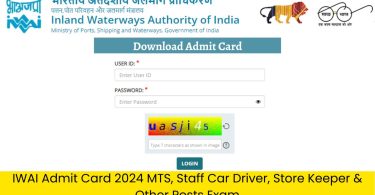 IWAI Various Posts Exam Admit Card 2024