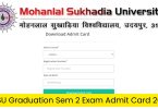 MLSU Graduation Sem 2 Exam Admit Card 2024