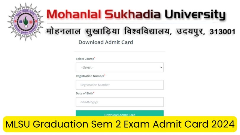 MLSU Graduation Sem 2 Exam Admit Card 2024