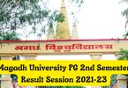 Magadh University PG 2nd Semester Result Session 2021-23