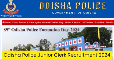 Odisha Police Junior Clerk Post Vacancy 2024