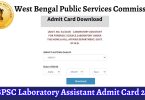 WBPSC Lab Assistant Admit Card 2024