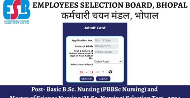 MP PBBSC MSC Nursing Admit Card 2024