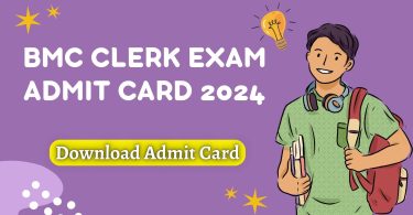 BMC Clerk Exam Admit Card 2024