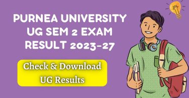 Purnea University UG Sem 2 Exam Result 2023-27