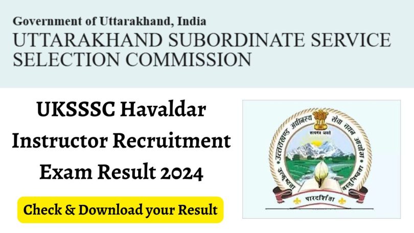 UKSSSC Havaldar Exam Result 2024