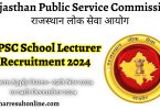 RPSC School Lecturer Recruitment 2024