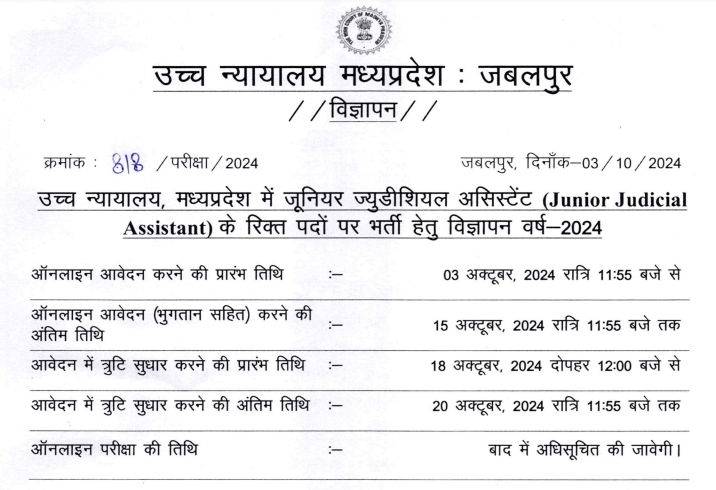 MPHC JJA Recruitment 2024