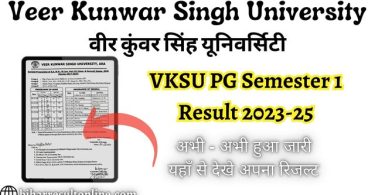 VKSU PG Sem 1 Exam Result 2023-25