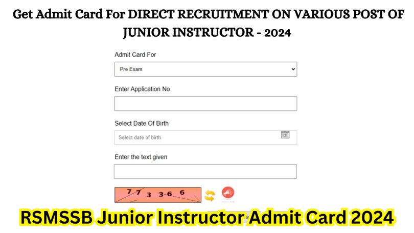 RSMSSB Junior Instructor Admit Card 2024