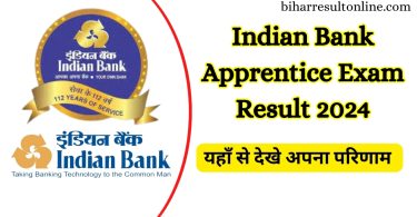 Indian Bank Apprentice Result 2024