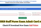 MHSRB Staff Nurse Exam Admit Card 2024