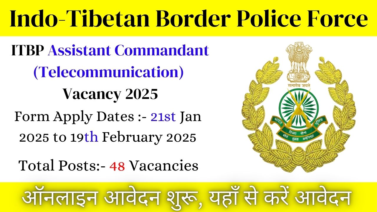 ITBP Assistant Commandant Vacancy 2025