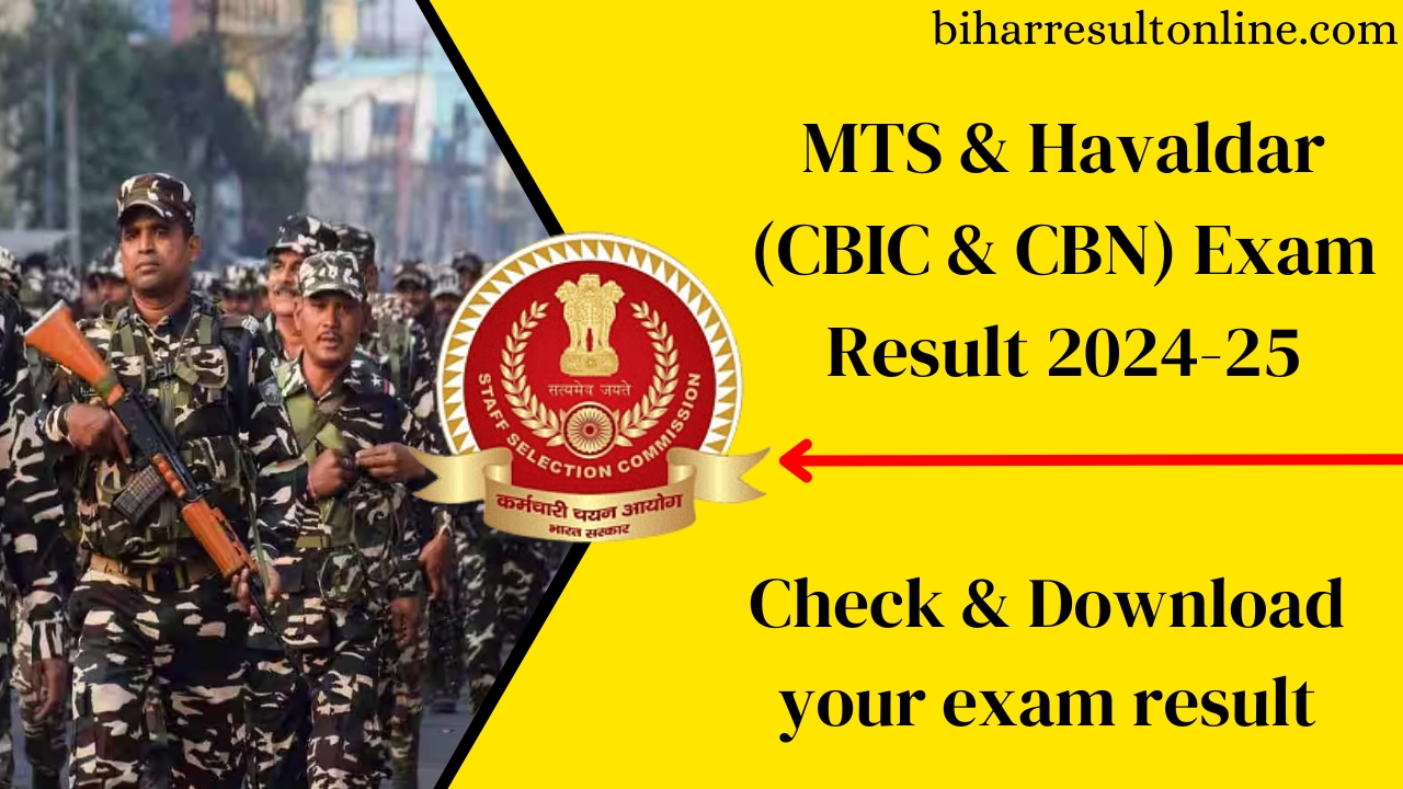 SSC MTS Exam Result 2024-25